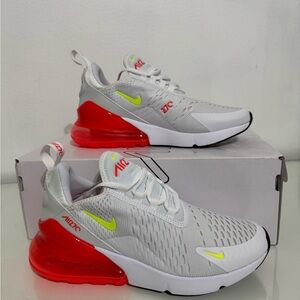 Nike Kids White and Neon Sneakers